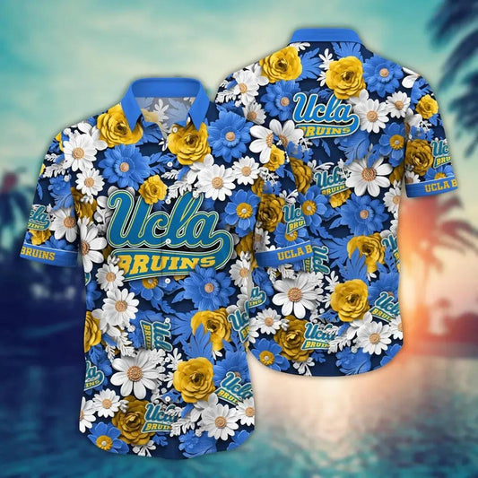 UCLA Bruins NCAA Flower Aloha Hawaiian Shirt 9, NCAA Hawaiian Shirt Moonbestprint