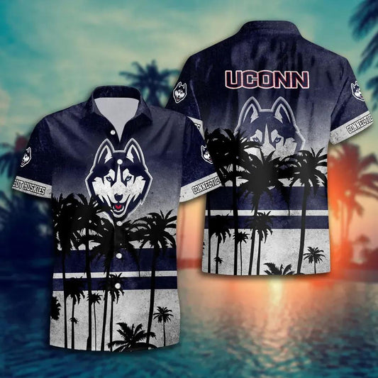 UCONN Huskies Style Hot Trending Summer Aloha Hawaiian Shirt, NCAA Hawaiian Shirt Moonbestprint