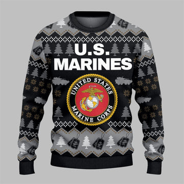 US Marines Ugly Sweater 2026 Christmas - Moonbestprint