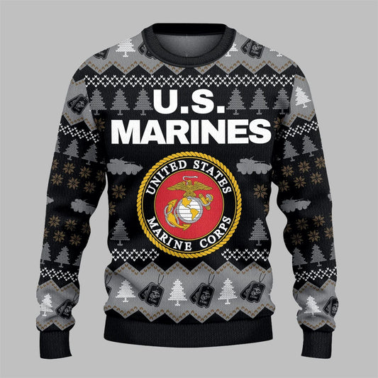 US Marines Ugly Sweater 2026 Christmas - Moonbestprint