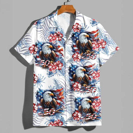 USA 250 Anniversary Eagle 1776-2026 Patriotic Hawaii Shirt 2, 250th Anniversary Gift Moonbestprint