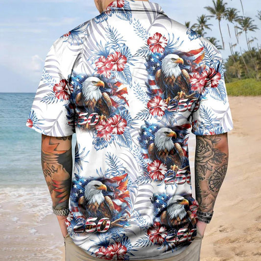 USA 250 Anniversary Eagle 1776-2026 Patriotic Hawaii Shirt 2, 250th Anniversary Gift Moonbestprint