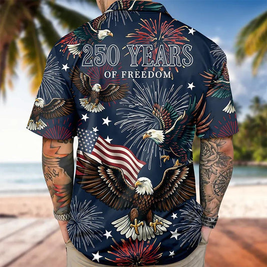 USA 250th Anniversary Eagle 1776-2026 Hawaii Shirt, 250th Anniversary Gift Moonbestprint