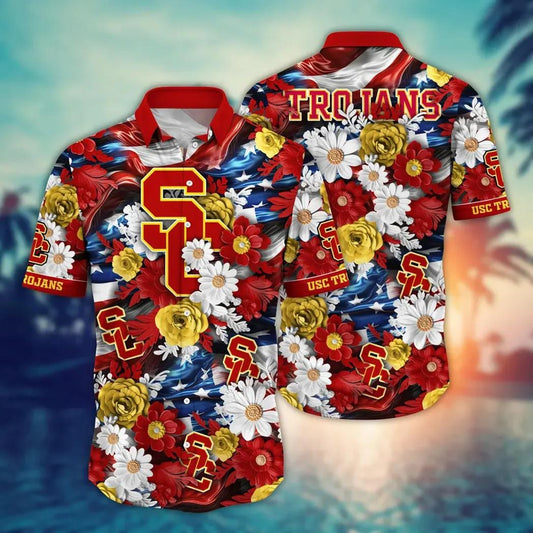 USC Trojans NCAA Aloha Hawaiian Shirt 1, NCAA Hawaiian Shirt Moonbestprint
