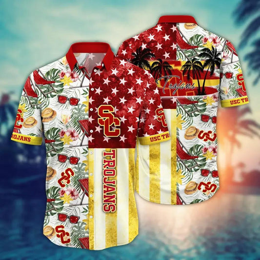 USC Trojans NCAA Flower Aloha Hawaiian Shirt 11, NCAA Hawaiian Shirt Moonbestprint