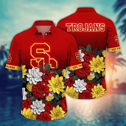 USC Trojans NCAA Flower Aloha Hawaiian Shirt 12, NCAA Hawaiian Shirt Moonbestprint