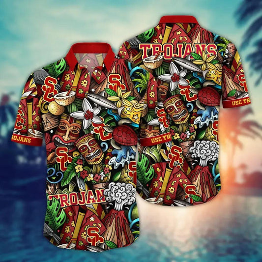 USC Trojans NCAA Flower Aloha Hawaiian Shirt 5, NCAA Hawaiian Shirt Moonbestprint