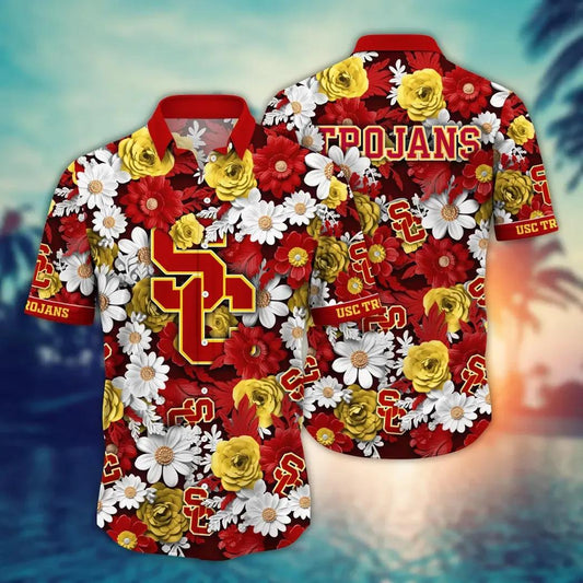 USC Trojans NCAA Flower Aloha Hawaiian Shirt 6, NCAA Hawaiian Shirt Moonbestprint