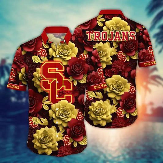 USC Trojans NCAA Flower Aloha Hawaiian Shirt 7, NCAA Hawaiian Shirt Moonbestprint