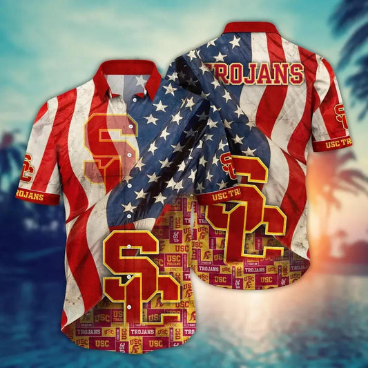 USC Trojans NCAA Flower Aloha Hawaiian Shirt 9, NCAA Hawaiian Shirt Moonbestprint
