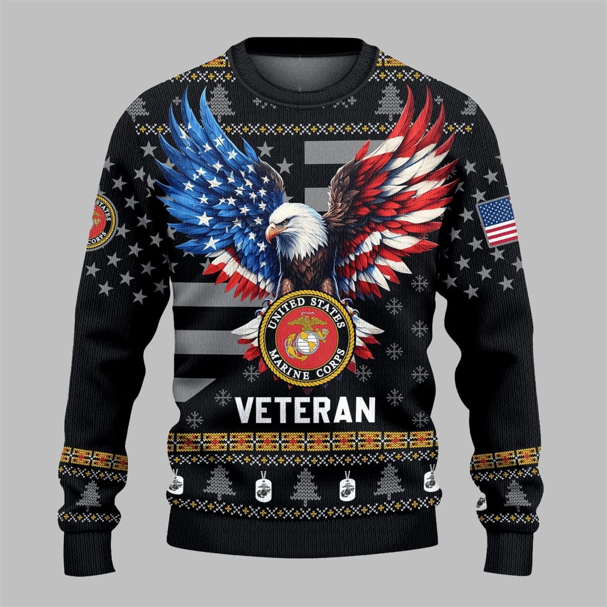 USMC Veteran Ugly Sweater 2026 Christmas - Moonbestprint
