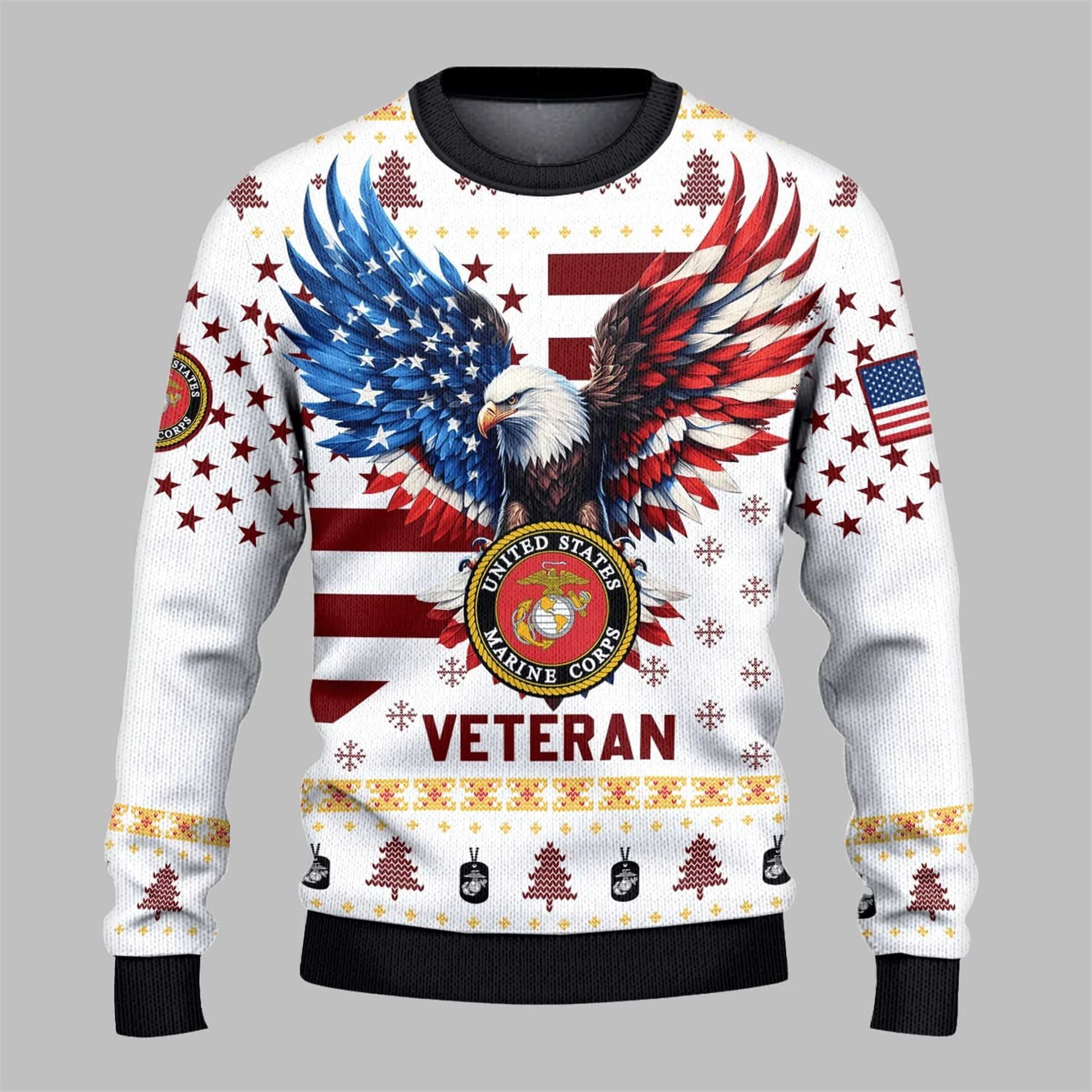 USMC Veteran Ugly Sweater 2026 Christmas - Moonbestprint