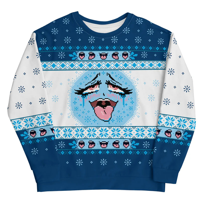 Ugly Ahegao Christmas Sweater 2025 – Moonbestprint