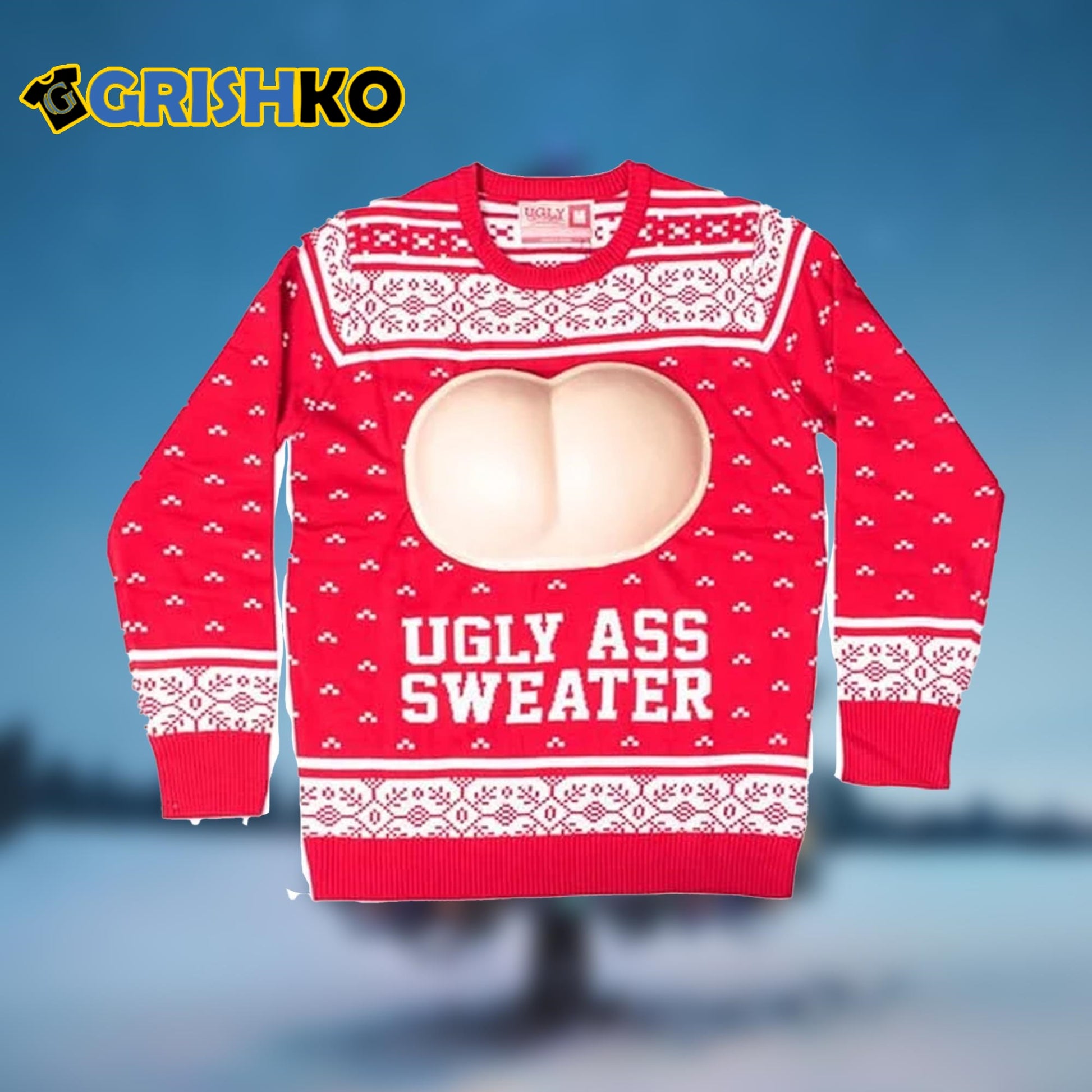 Ugly Ass Adult Funny Holiday Ugly Christmas Sweater - Moonbestprint