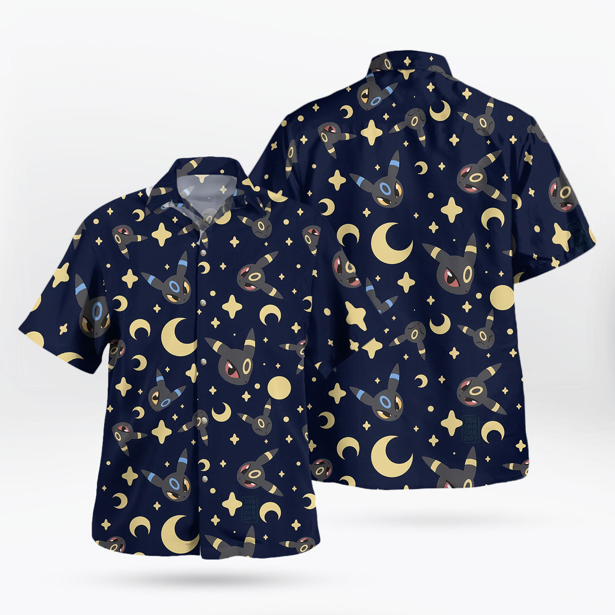 Umbreon Pokemon Hawaiian Shirt Black Aloha Vibes Button-Up – Moonbestprint