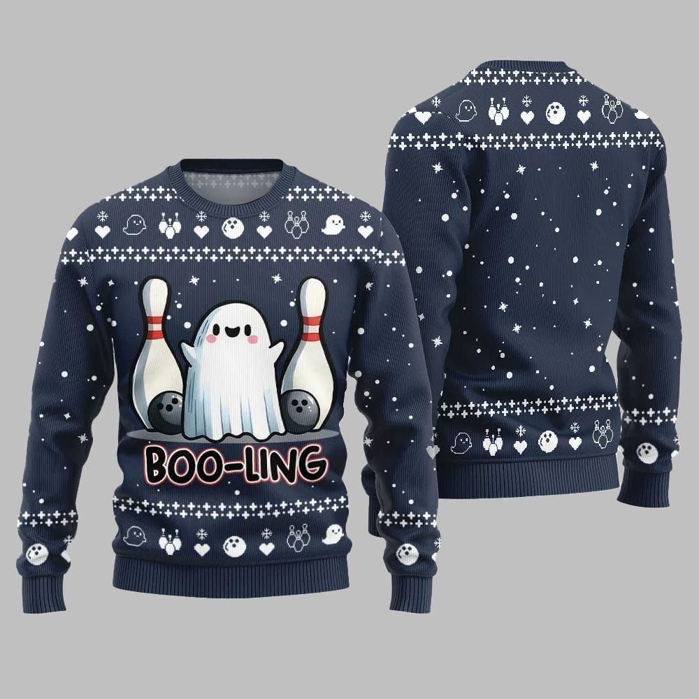 Unique Bowling Halloween Ugly Sweater Christmas 2026 - Moonbestprint