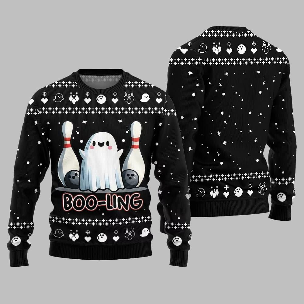 Unique Bowling Halloween Ugly Sweater Christmas 2026 - Moonbestprint