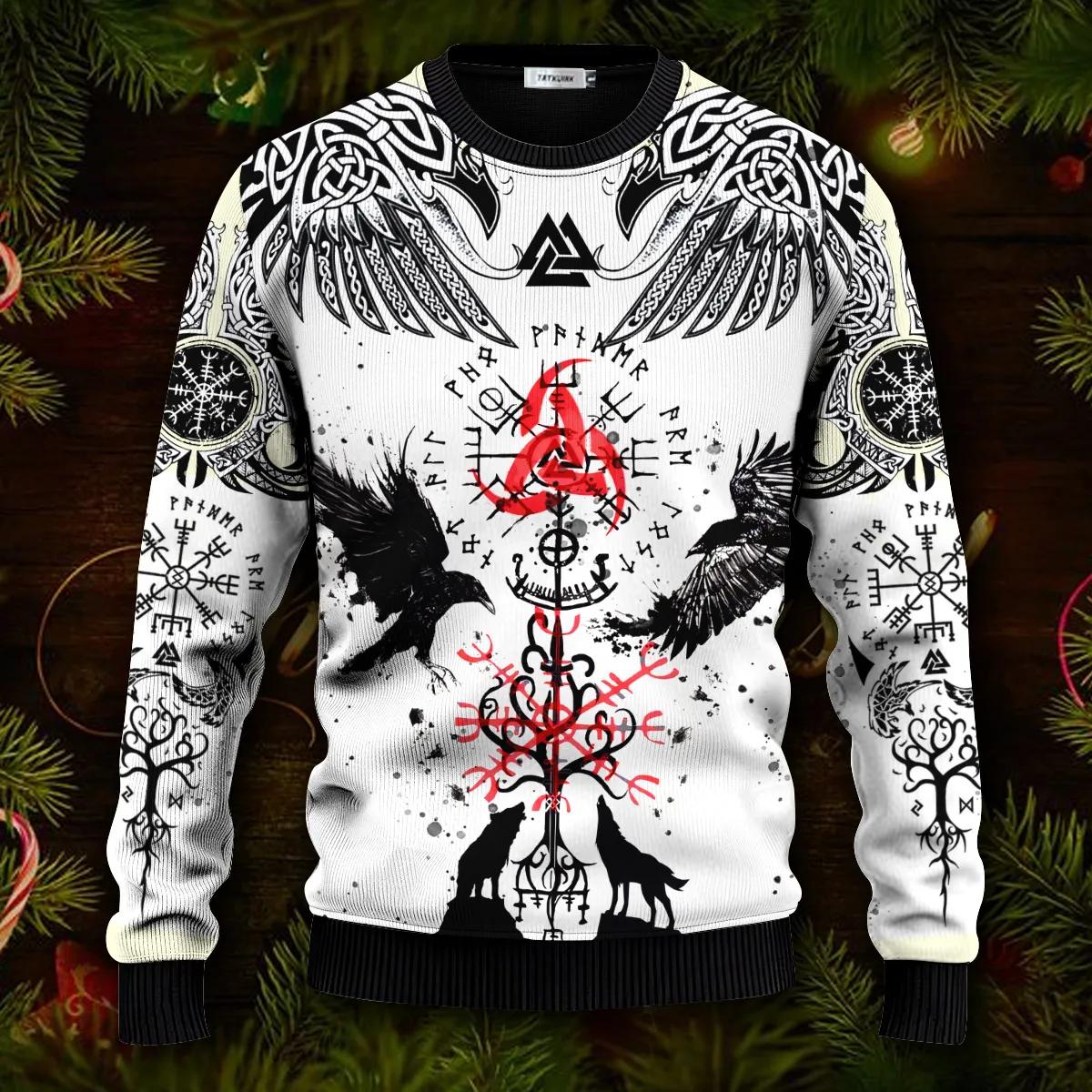 Unique Vegvisir Cool Viking Ugly Christmas Sweater Moonbestprint