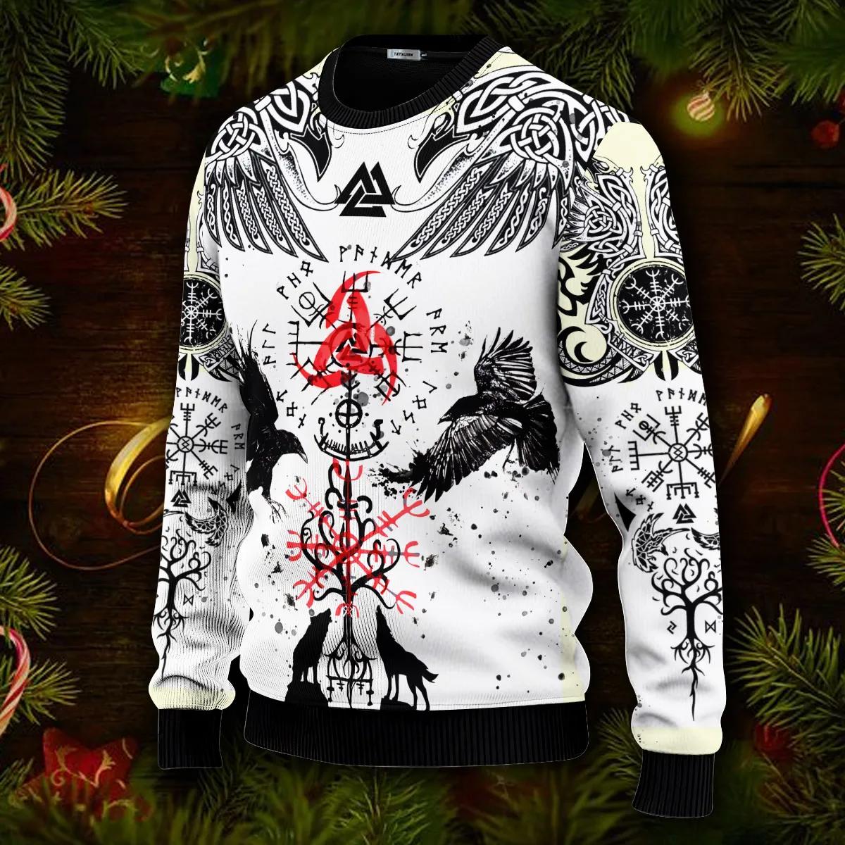Unique Vegvisir Cool Viking Ugly Christmas Sweater Moonbestprint