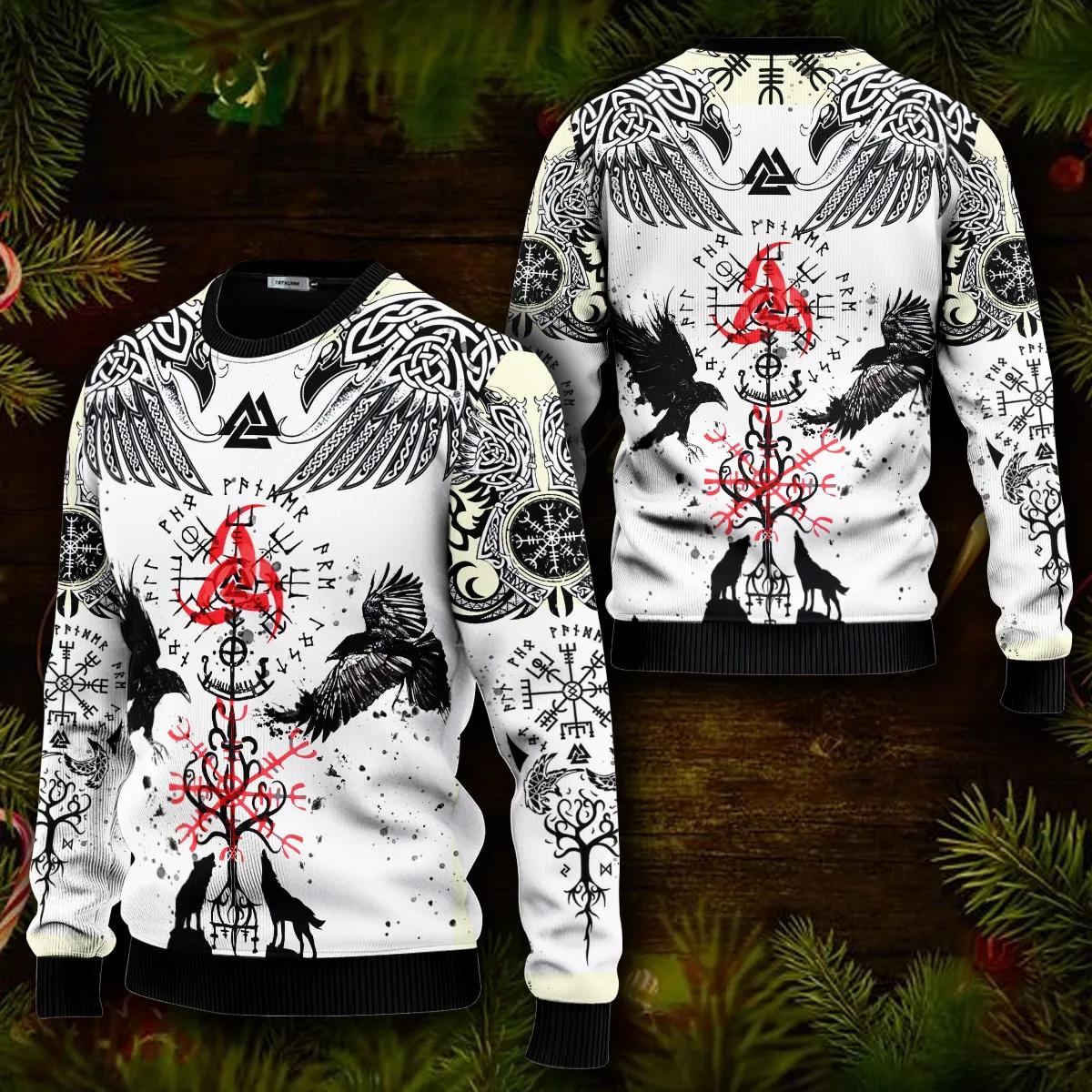 Unique Vegvisir Cool Viking Ugly Christmas Sweater Moonbestprint
