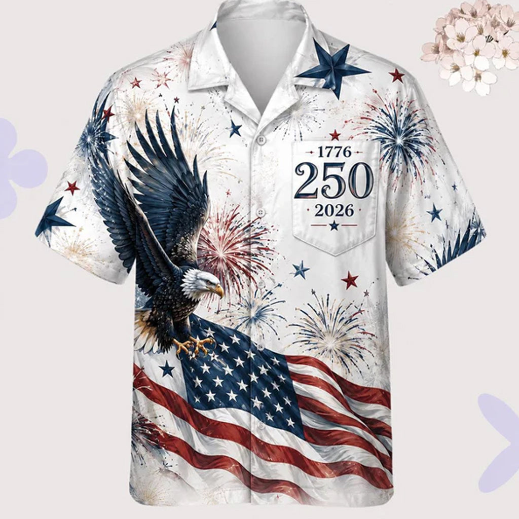 Unisex 250 Years Of Freedom Hawaiian Shirt 1776-2026 for Patriotic Fans – Moonbestprint