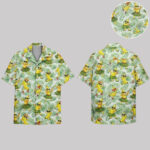 Unisex Dancing Banana Yellow Tropical Cartoon With Sunglasses Hawaiian Shirt for Cartoon Fans – Moonbestprint