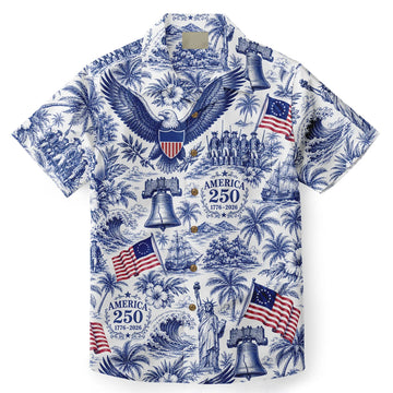 Unisex Eagle Of Freedom America 250 Hawaiian Shirt for Patriotic Fans – Moonbestprint