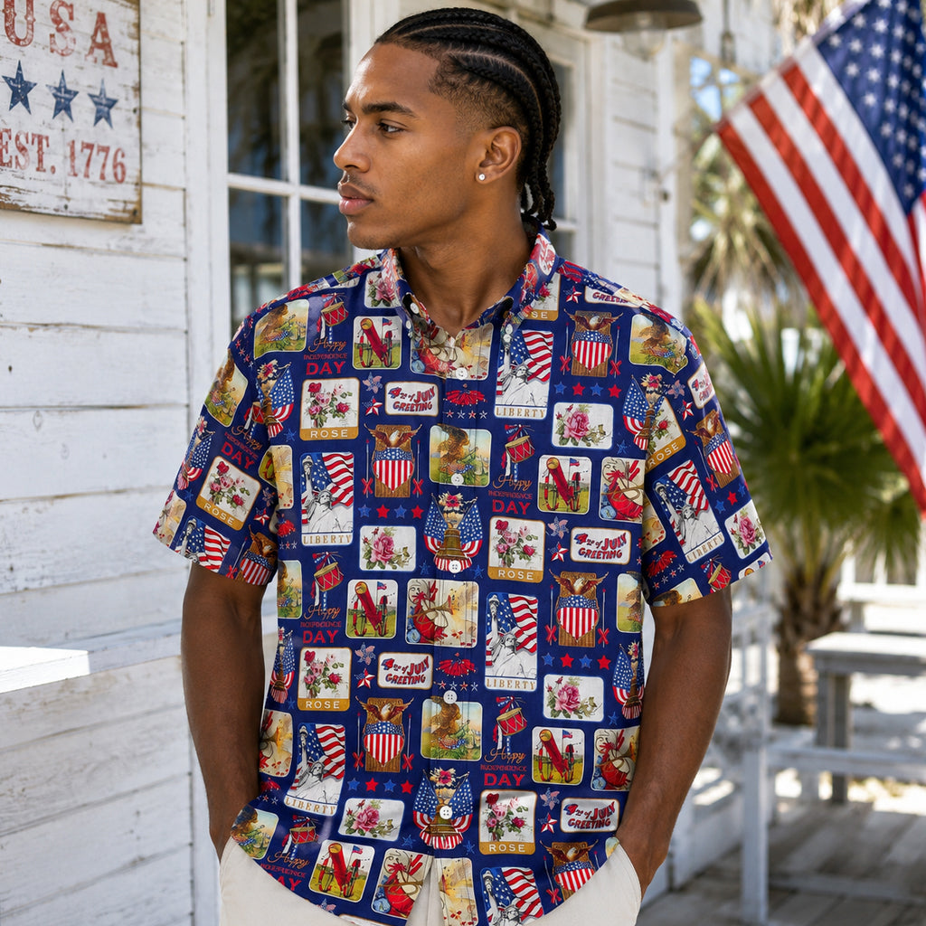 Unisex Independence Day Patriotic Hawaiian Shirt for American Pride Fans – Moonbestprint