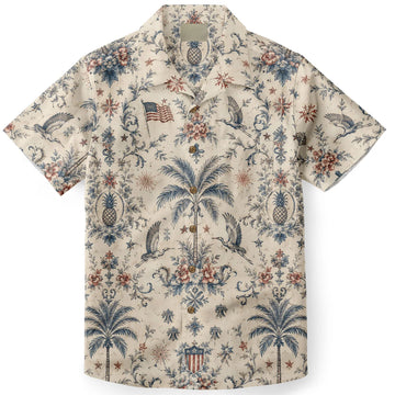 Unisex Liberty Garden Americana Hawaiian Shirt for Patriotic Fans – Moonbestprint