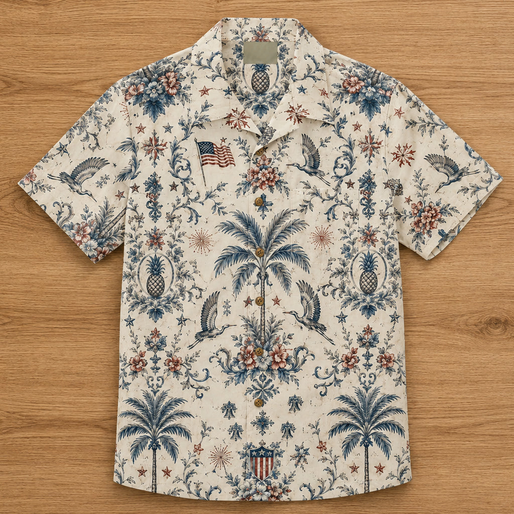 Unisex Liberty Garden Americana Hawaiian Shirt for Patriotic Fans – Moonbestprint