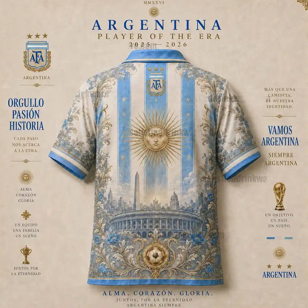 Unisex Lionel Messi Argentina World Cup 2026 Hawaiian Shirt for Soccer Fans – Moonbestprint