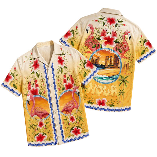 Unisex Neon City Vibes Jason Flamingo 2026 Hawaiian Shirt for Gaming Fans – Moonbestprint