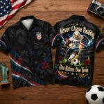 Unisex Never Chase Reality One Nation One Team Proud American Hawaiian Shirt for Patriotic Fans – Moonbestprint