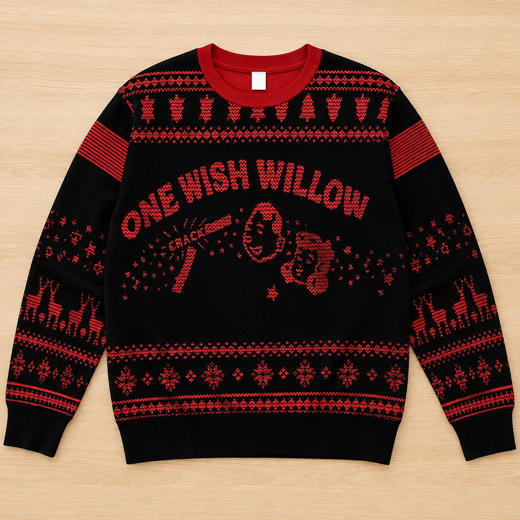 Unisex Obsession 2026 One Wish Willow Ugly Christmas Sweater for Horror Fans – Moonbestprint