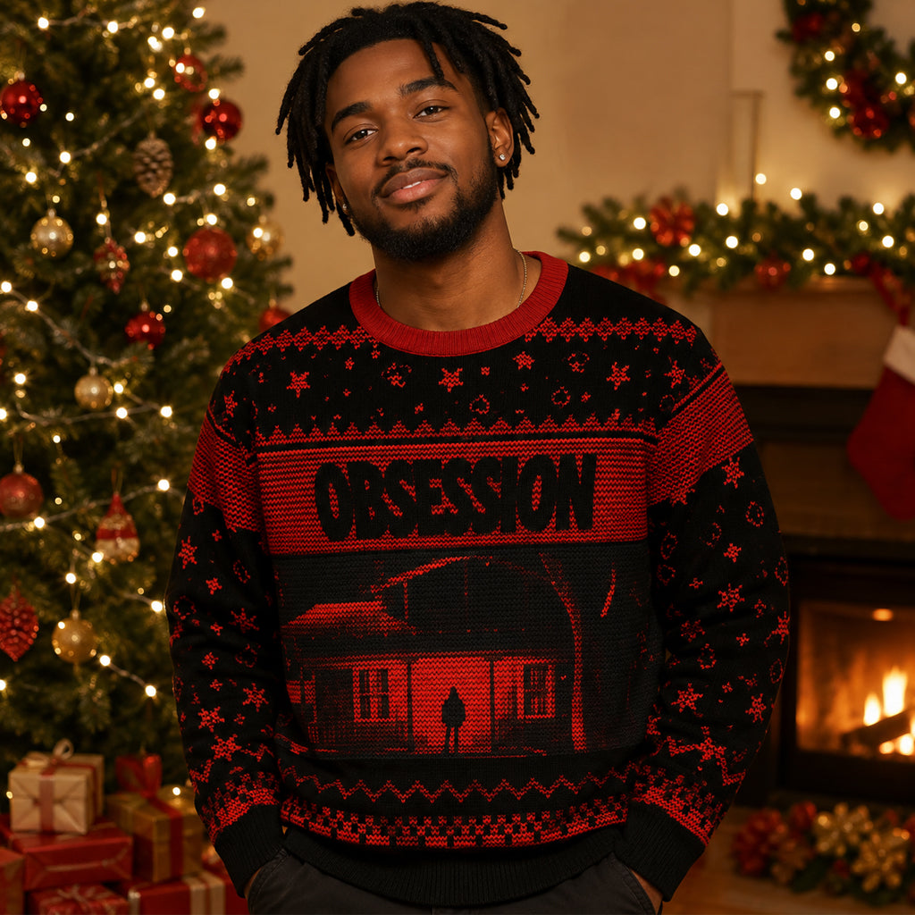 Unisex Obsession 2026 The Horror House Ugly Christmas Sweater for Horror Fans – Moonbestprint
