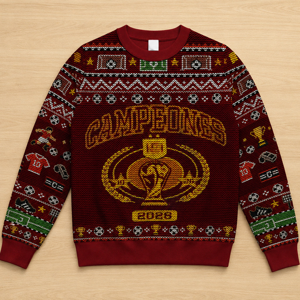 Unisex Spain 2026 World Cup Champions Final Ugly Christmas Sweater for Soccer Fans – Moonbestprint