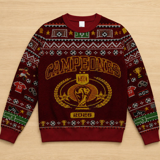 Unisex Spain 2026 World Cup Champions Final Ugly Christmas Sweater for Soccer Fans – Moonbestprint