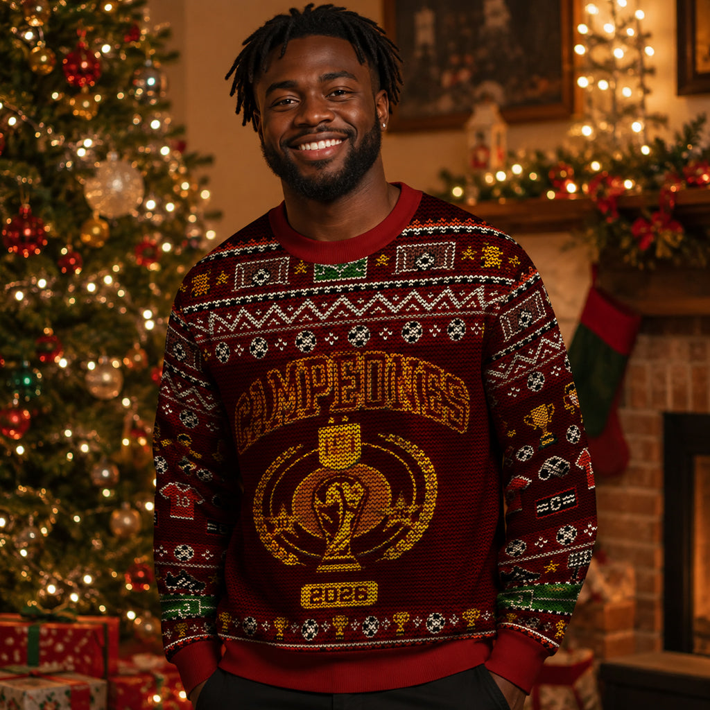 Unisex Spain 2026 World Cup Champions Final Ugly Christmas Sweater for Soccer Fans – Moonbestprint