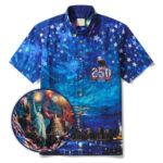 Unisex Starry Night Fireworks 250 Celebration Hawaiian Shirt for Patriotic Fans – Moonbestprint