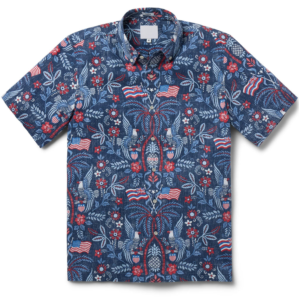 Unisex Summer Commemorative 2026 America Navy Hawaiian Shirt for Patriotic Fans – Moonbestprint
