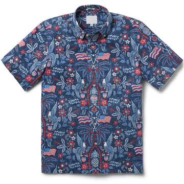 Unisex Summer Commemorative 2026 America Navy Hawaiian Shirt for Patriotic Fans – Moonbestprint