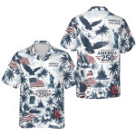 Unisex USA 1776-2026 Bald Eagle And Flag America 250 Patriotic Hawaiian Shirt for Patriotic Fans – Moonbestprint