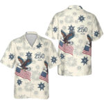 Unisex USA 250th Anniversary 1776-2026 Fireworks Patriotic Eagle Hawaiian Shirt for Patriotic Fans – Moonbestprint