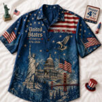 Unisex United States Of America 1776-2026 Land Of The Free Hawaiian Shirt for Patriotic Fans – Moonbestprint