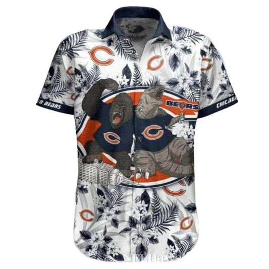 Urban Jungle Roar Chicago Bears Hawaiian Shirt - Moonbestprint