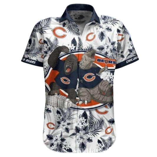 Urban Jungle Roar Chicago Bears Hawaiian Shirt - Moonbestprint