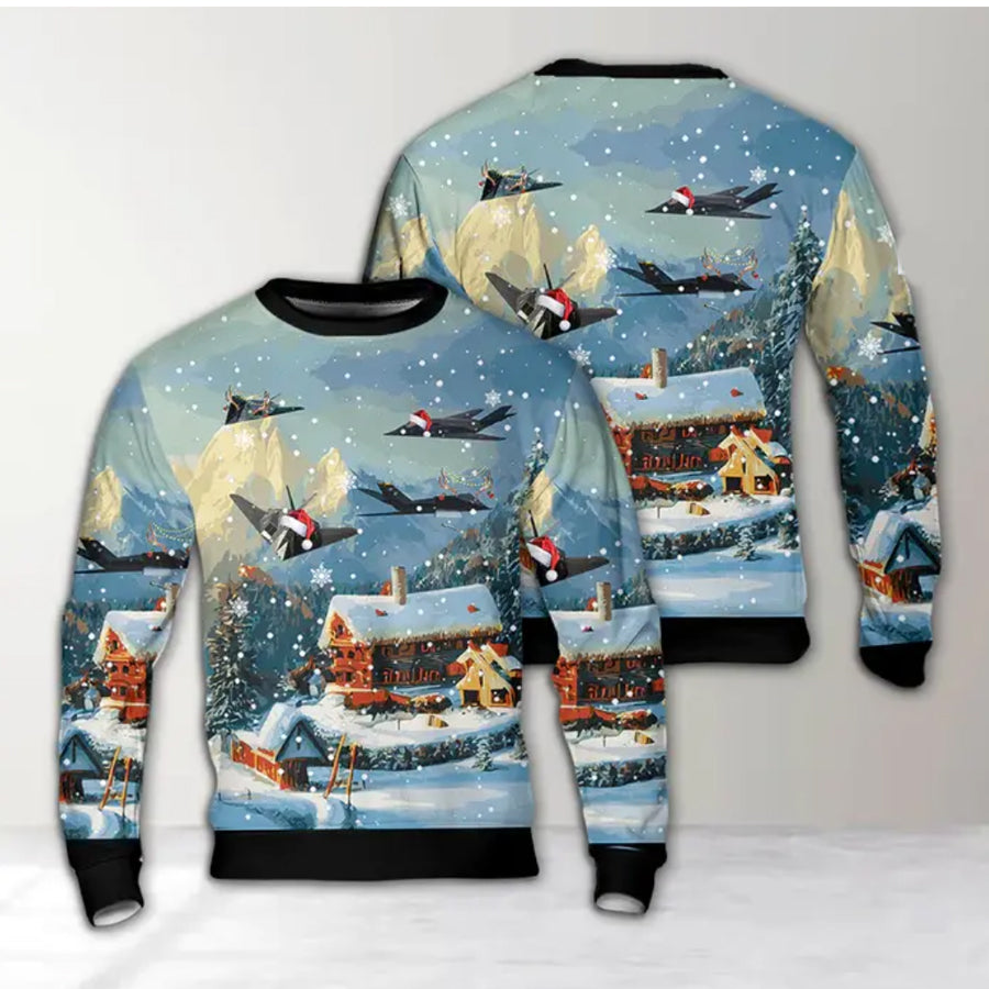 Us Air Force Lockheed F 117 Nighthawk Ugly Christmas Sweater – Moonbestprint