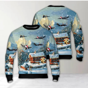 Us Air Force Lockheed F 117 Nighthawk Ugly Christmas Sweater – Moonbestprint