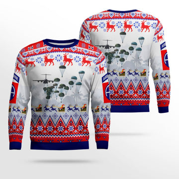 Us Army Paratroopers With The 82Nd Airborne Division Parachute Red Ugly Christmas Sweater – Moonbestprint