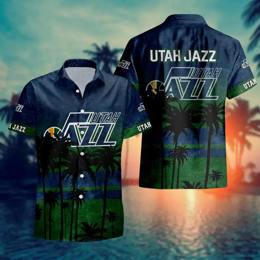 Utah Jazz Aloha Hawaiian Shirt, NCAA Hawaiian Shirt Moonbestprint